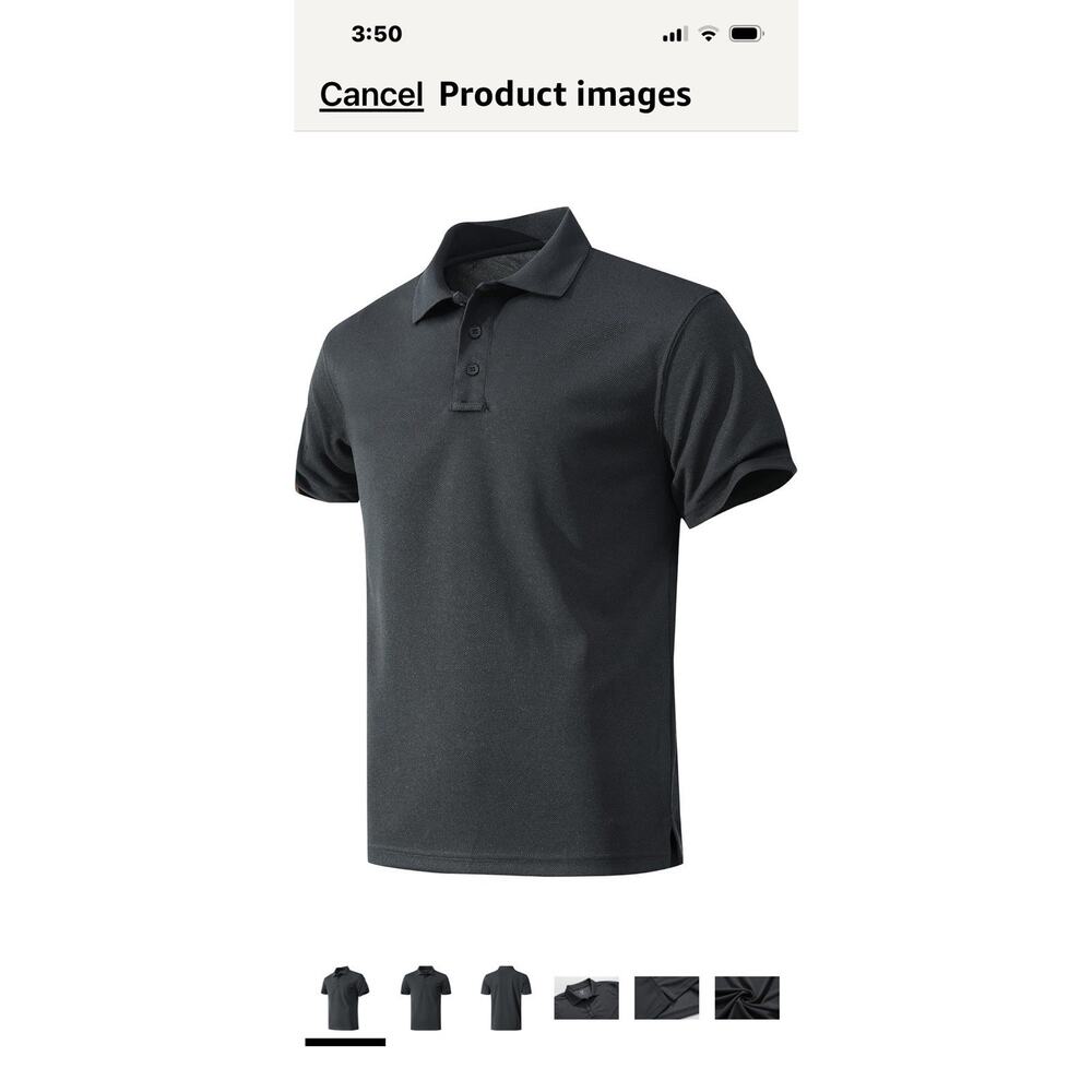 Men's Quick-Dry Active Polo Shirts Short Performance for Golf Tennis T-Shirt